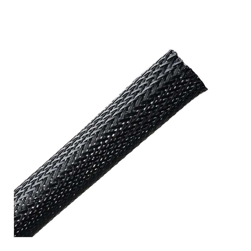Braided Sleeving, 1" PET Expandable, Black 65ft/RL